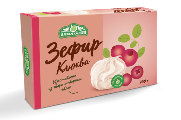 №2 Зефир белевский "Клюква" 250г в Тулуне