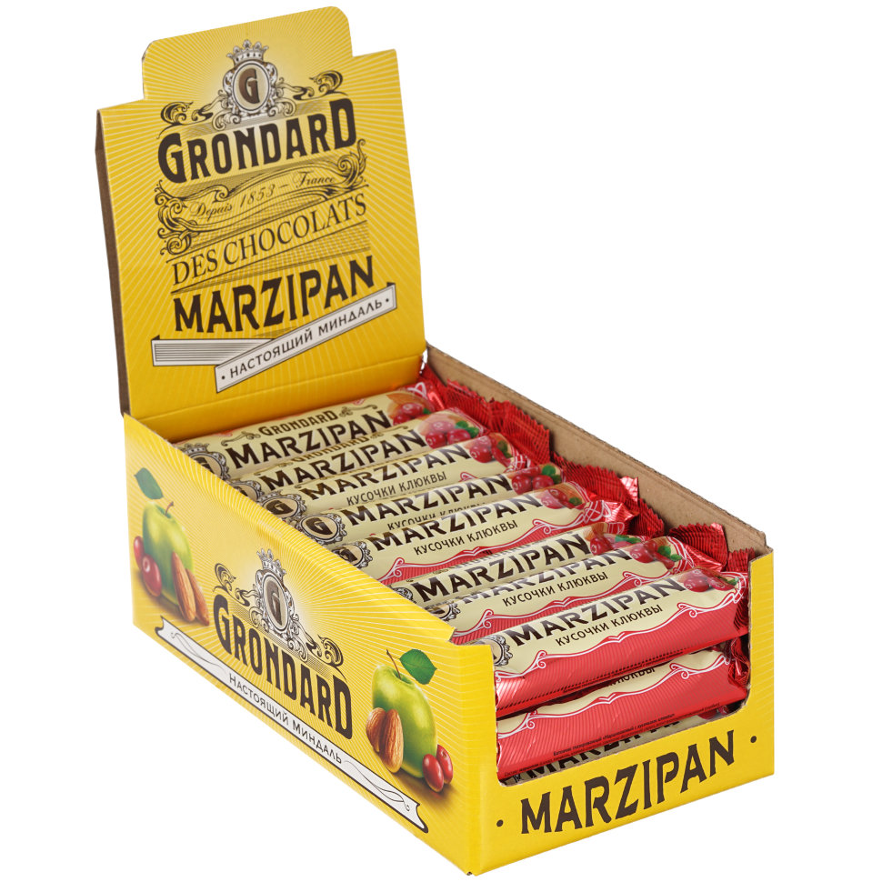 TM Grondard     (8415) Батончики глазированные Марципановые Клюква, (24шт по 50г)    в Тулуне