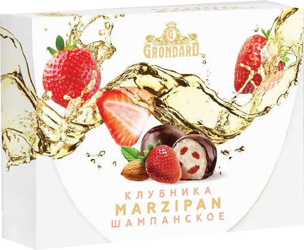 №1 TM Grondard       (10185) Конфеты глазированные Марципановые Клубника и Шампанское, 98г в Тулуне